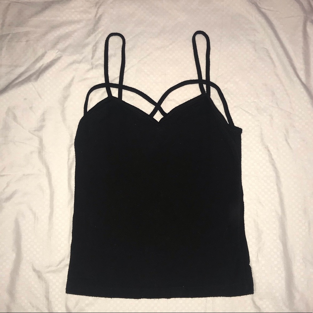 Black Strappy Tank Brandy Melville